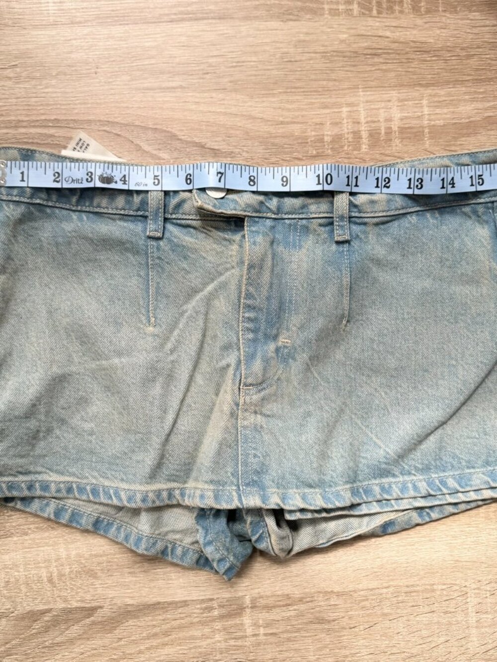Free People Gallivanting Peekaboo Low-Rise Denim Skirt Coco Light Blue 28 - Picture 3 of 9